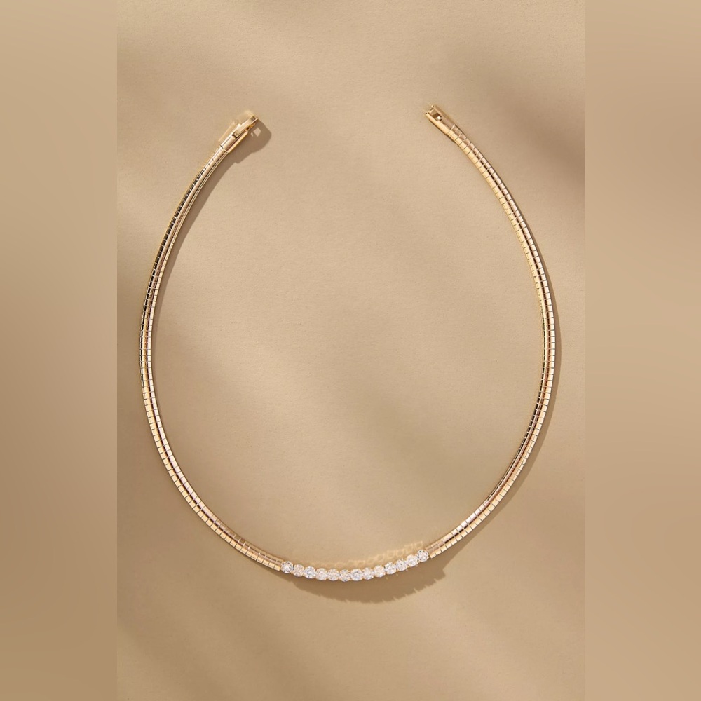 NWT Crystal Collar Snake Chain Necklace - Picture 2 of 3